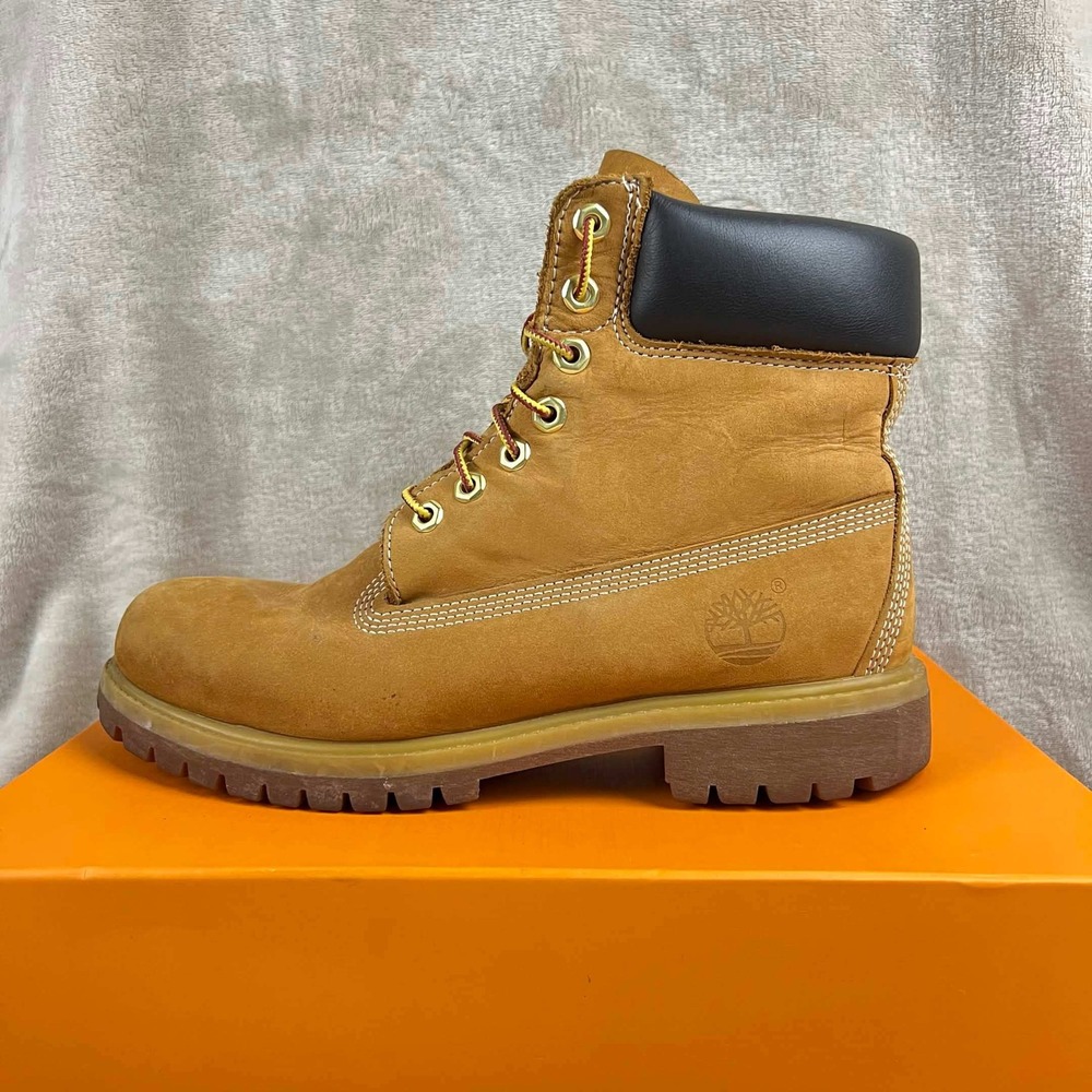 Timberland 6 Inch Premium Waterproof Boots Wheat Leather 10061 Mens Size 8 M